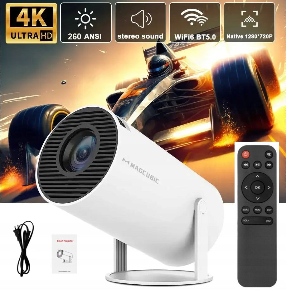Mini Projektor Magcubic HY300 Pro 4K Android – Kino Domowe z Auto Korekcją