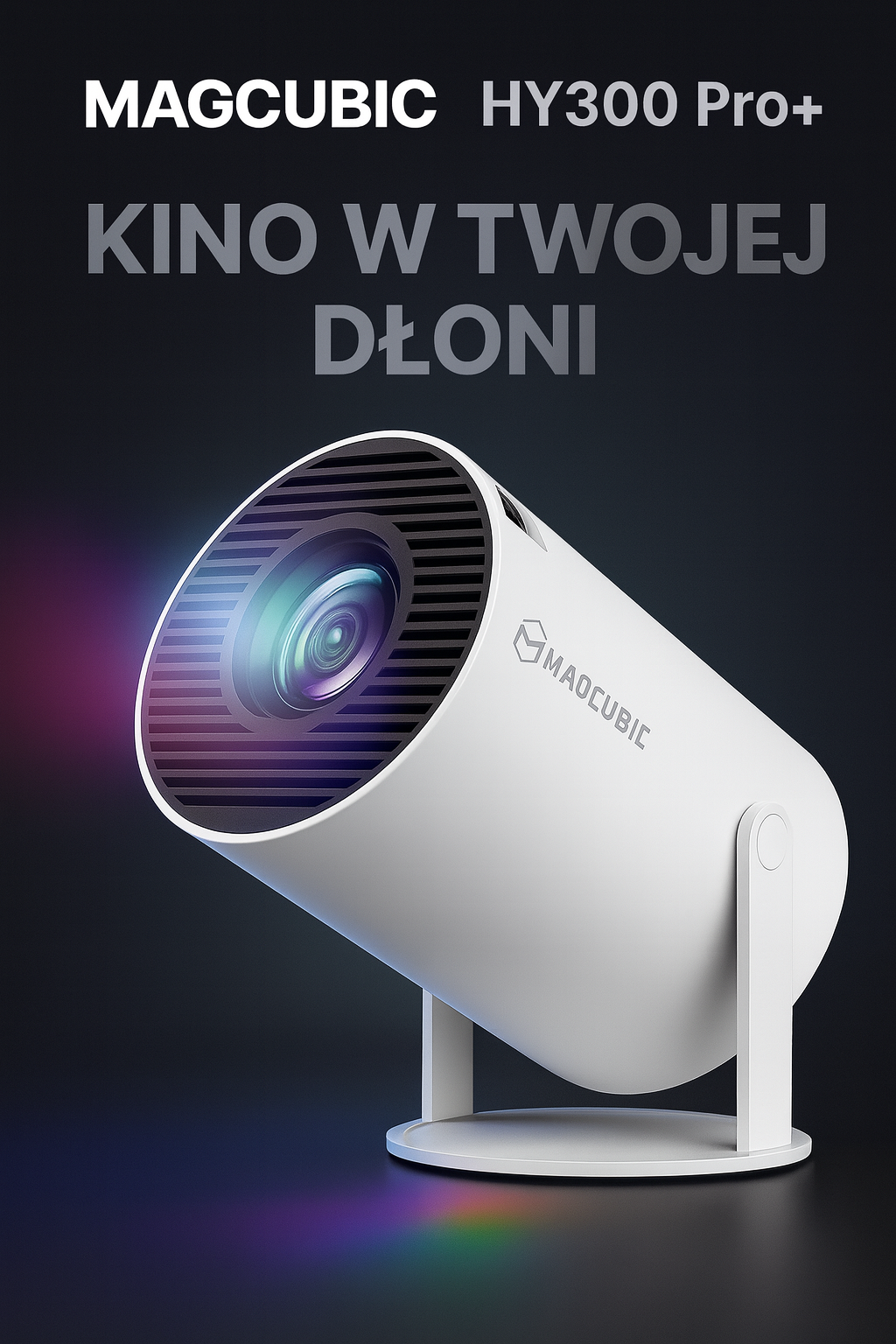 Mini Projektor Magcubic HY300 Pro 4K Android – Kino Domowe z Auto Korekcją