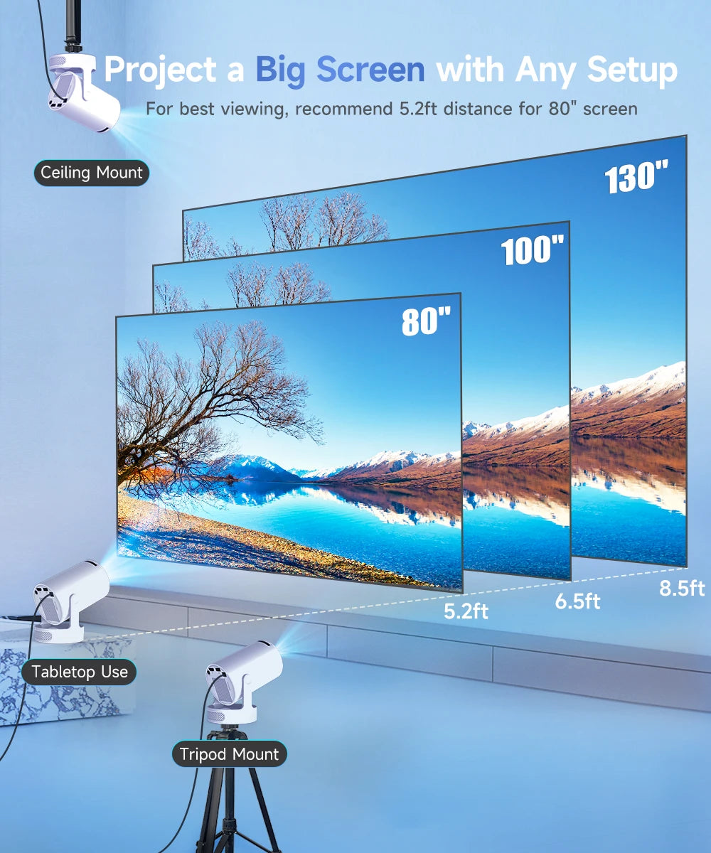 Mini Projektor Magcubic HY300 Pro 4K Android – Kino Domowe z Auto Korekcją